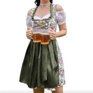 Floral Dirndl Oktoberfest Dress